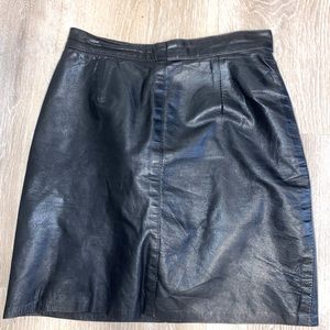 A black leather shirt